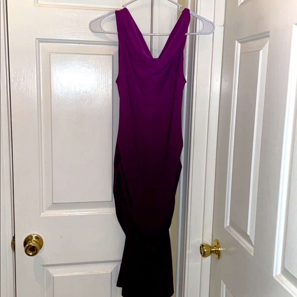 MIDI Backless Purple Dress